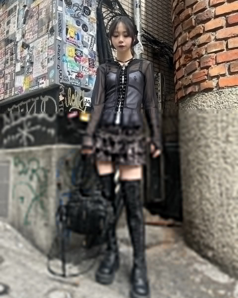 受注制【Never mind the XU】leopard frill mini skirt (2color)