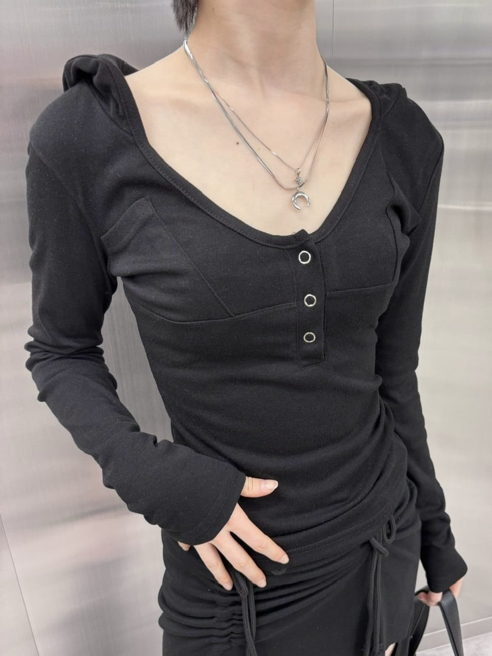 受注制【nmtc +】hooded long sleeve (2color)