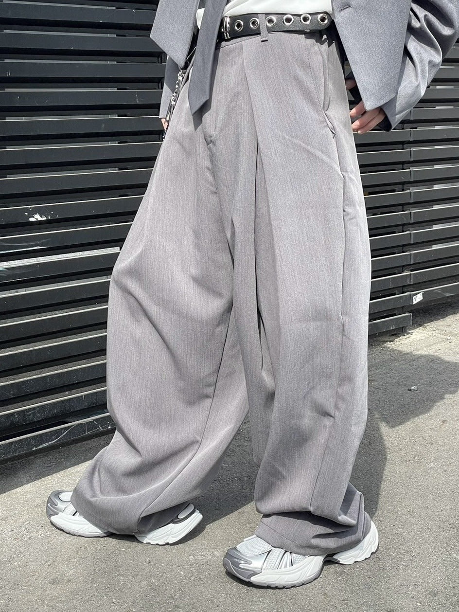 受注制【nmtc +】pin tuck wide slacks (2color)