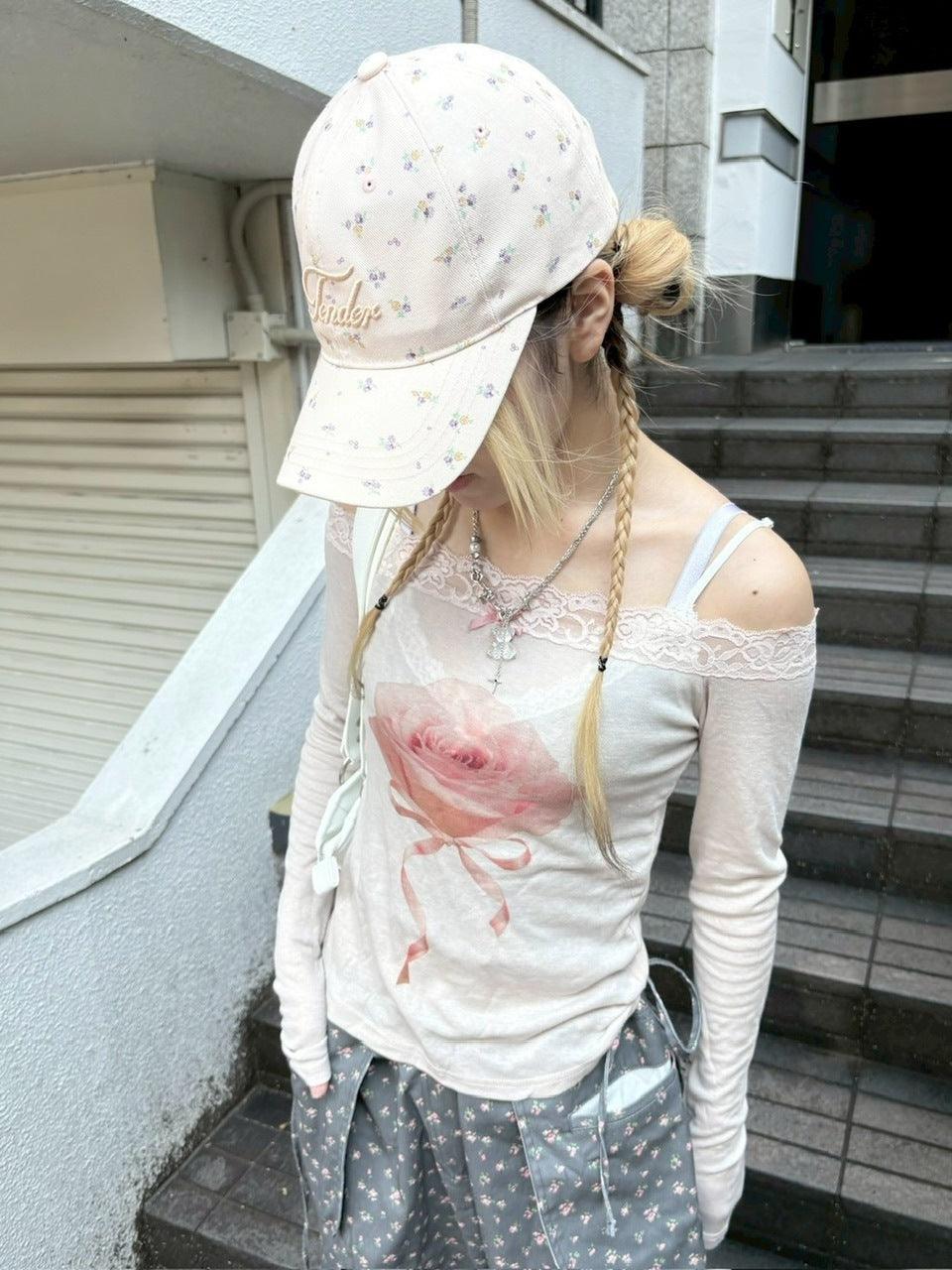 受注制【nmtc +】flower print cap (3color)