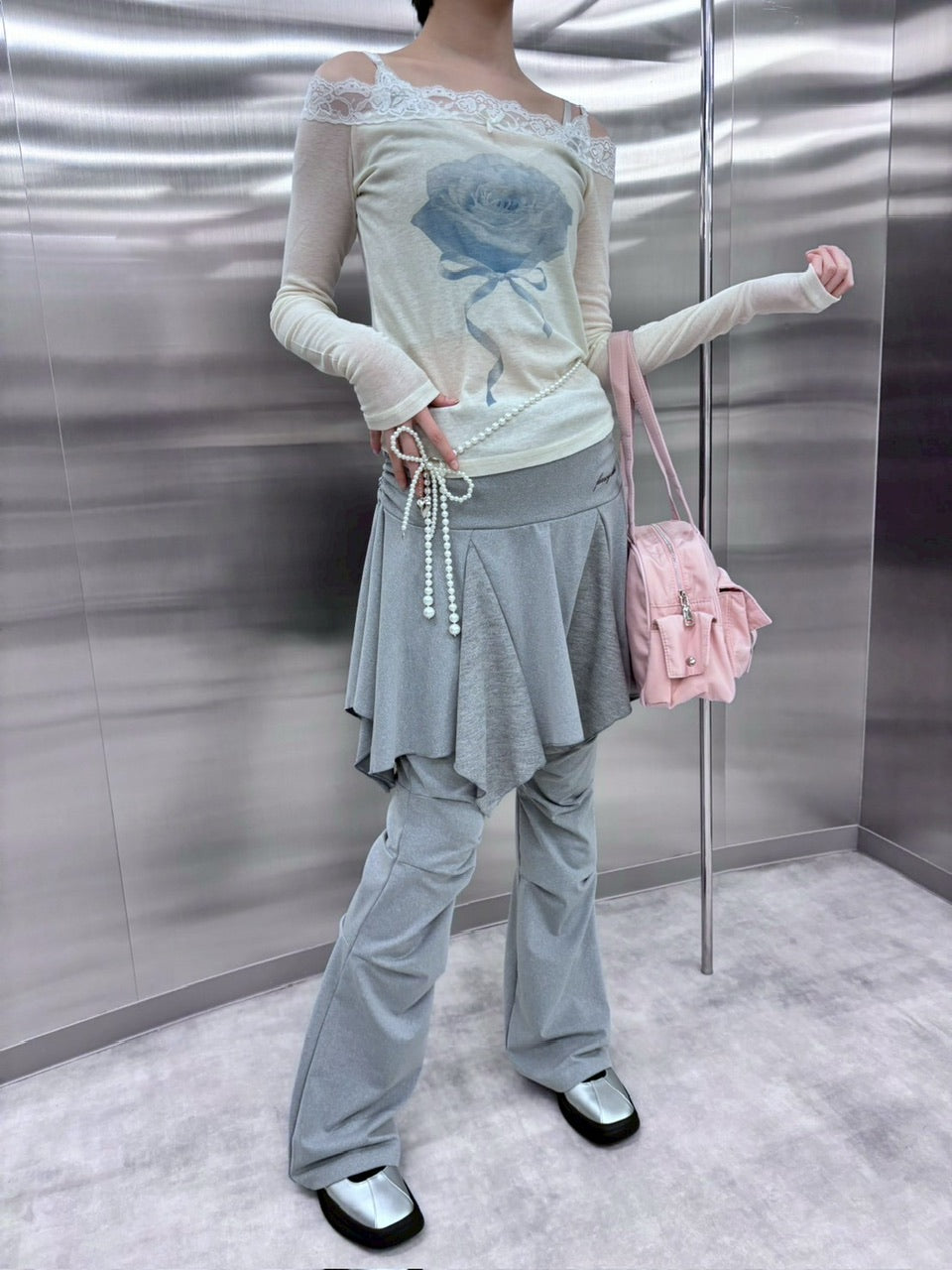 受注制【nmtc +】rose off long sleeve (3color)