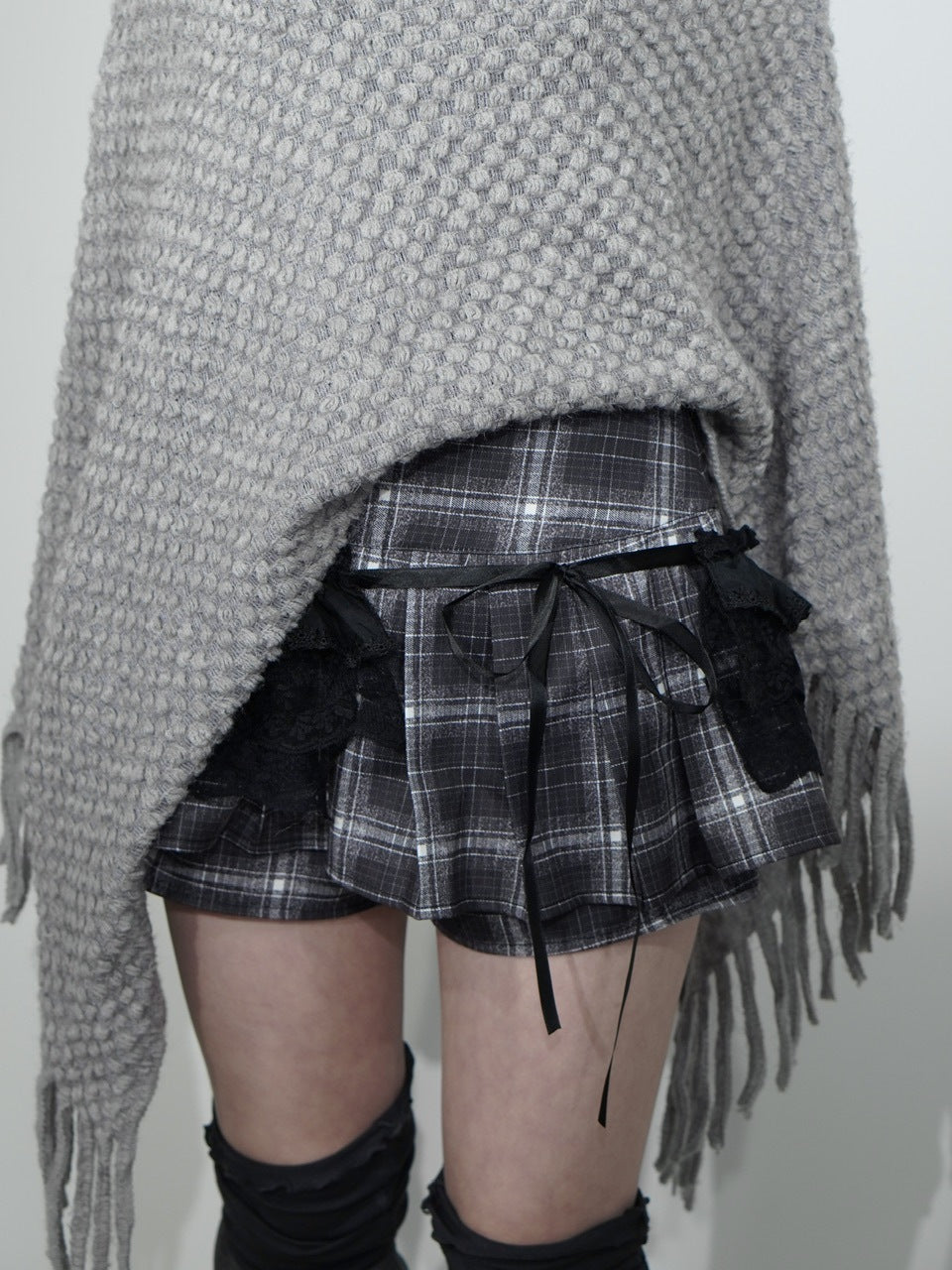 【Nerd out XU】lace layered frill skirt (2color)