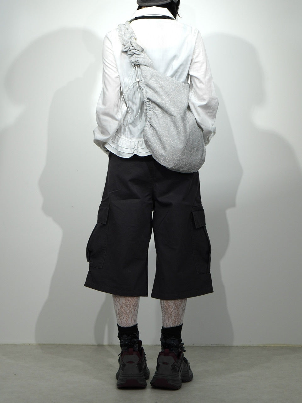 国際配送【Nerd out XU】tuck cargo half pants
