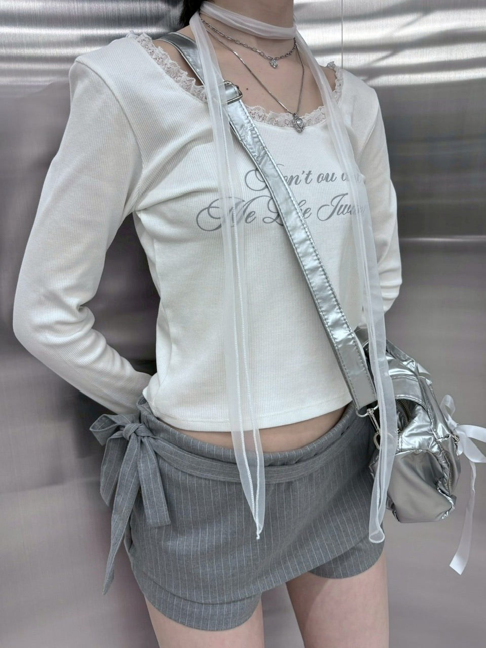 受注制【nmtc +】stripe rap pants (3color) / 【エヌエムティーシープラス】ストライプボーダーラップスカートパンツ