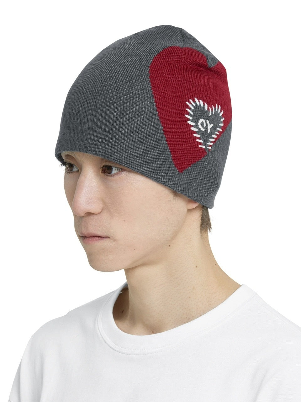 【OY】STITCHED HEART BEANIE