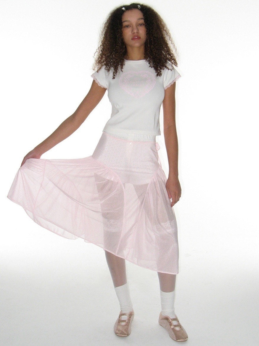 【CRANK】SHEER FRILL LAYERED SKIRT