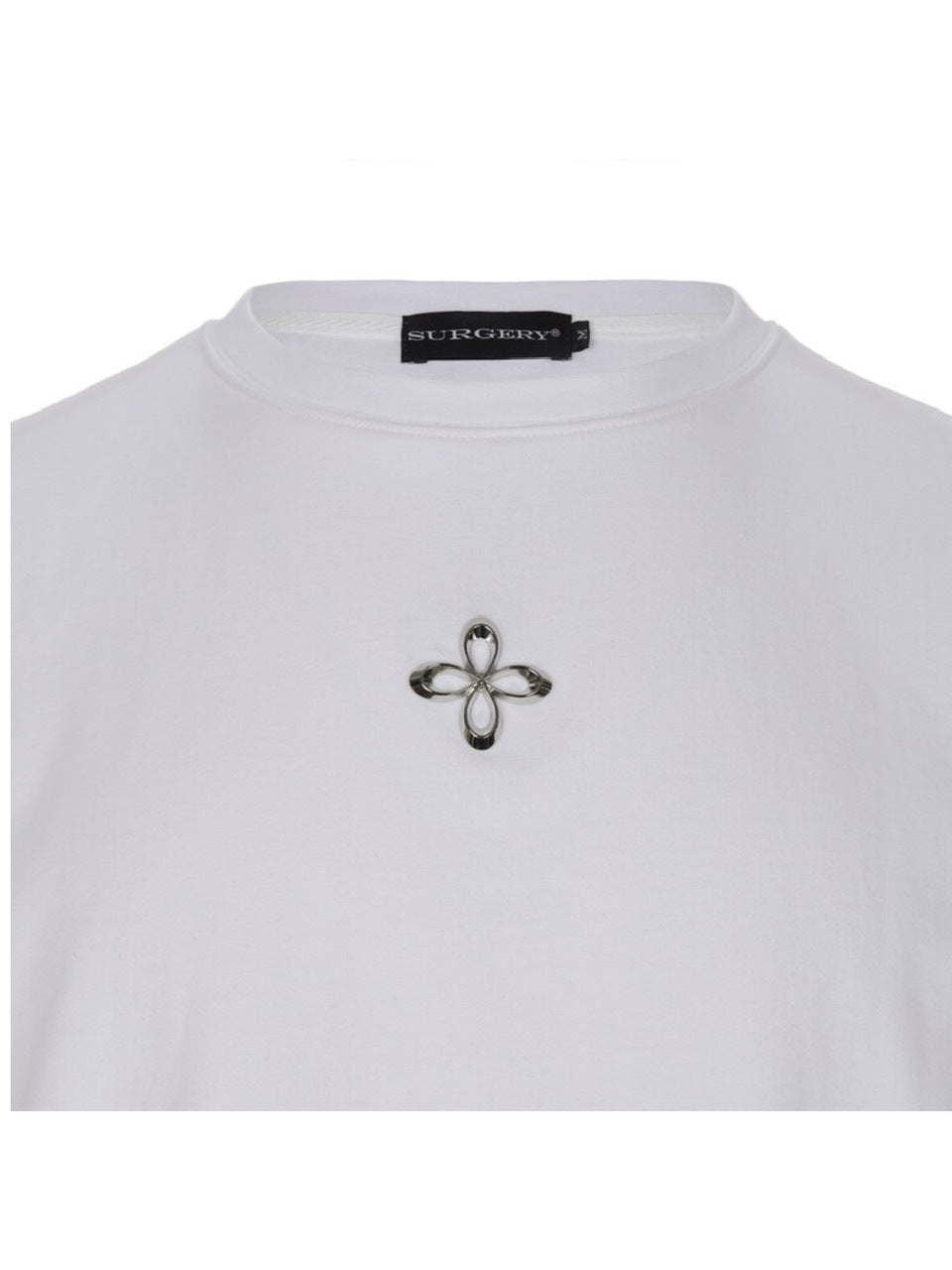 【SURGERY】unbalance metal clover logo T-shirts