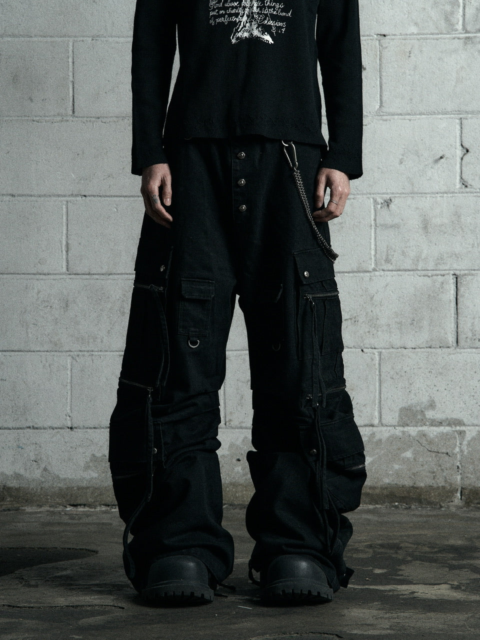 【Rosen Kreuz】CURVE FIT LONG CARGO PANTS