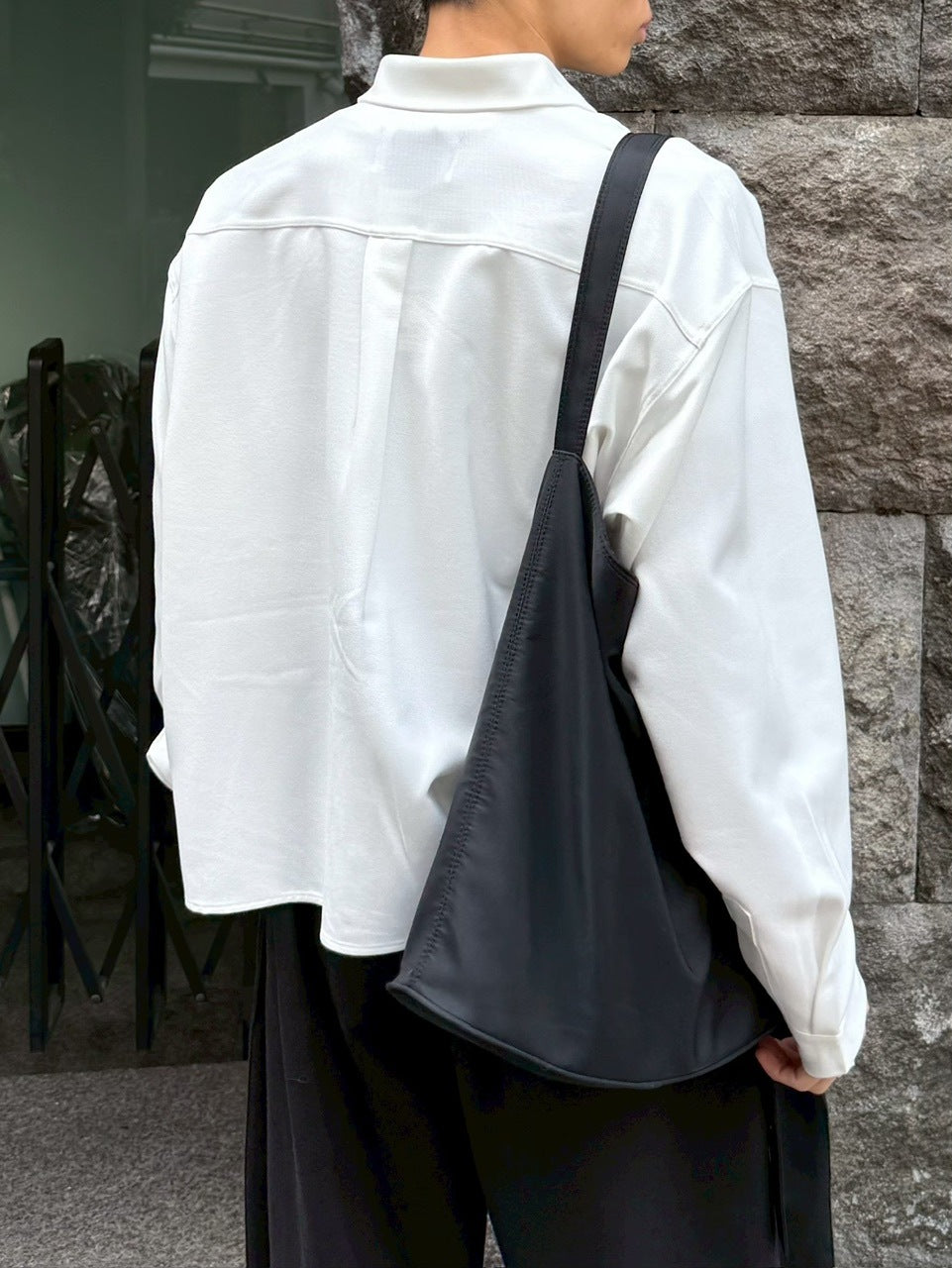 受注制【Chikashitsu +】cropped long sleeve shirt (3color)