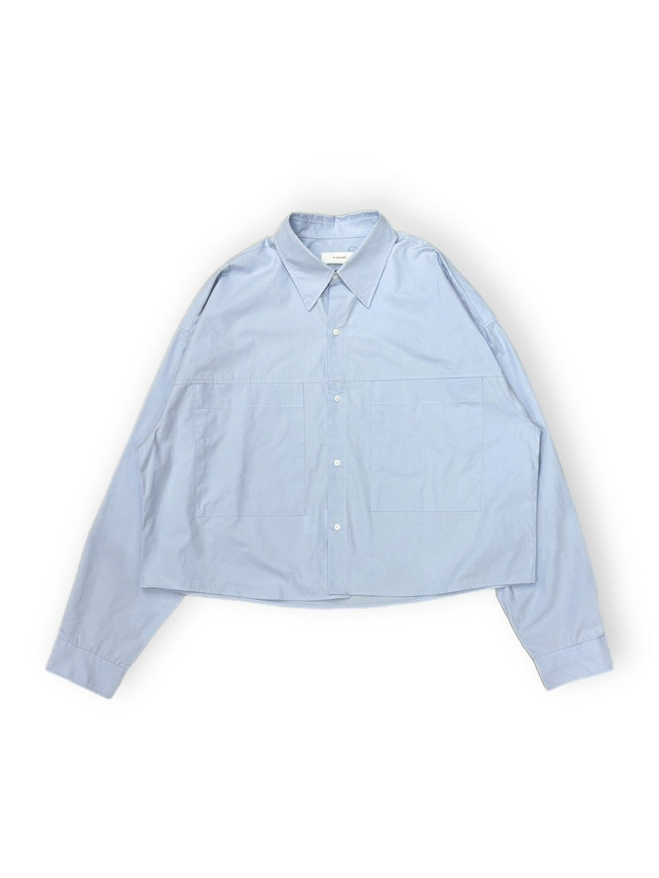 【Chikashitsu +】cotton cropped shirt (2color) / 【チカシツプラス】コットンクロップド長袖シャツ