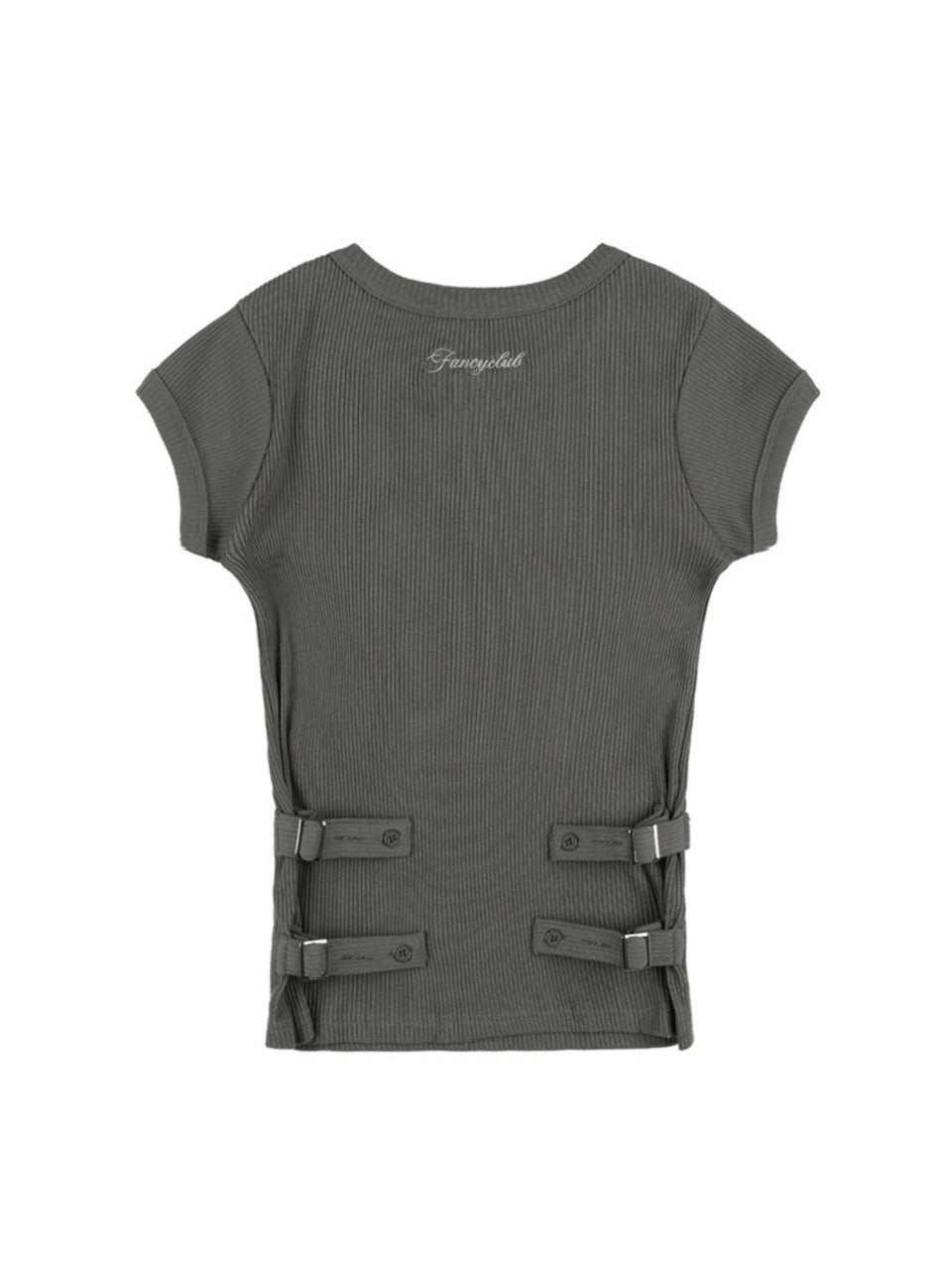 【FANCY CLUB】SIDE BUCKLE RIBBED TEE / 【ファンシークラブ】サイドバックルリブ半袖Tシャツ