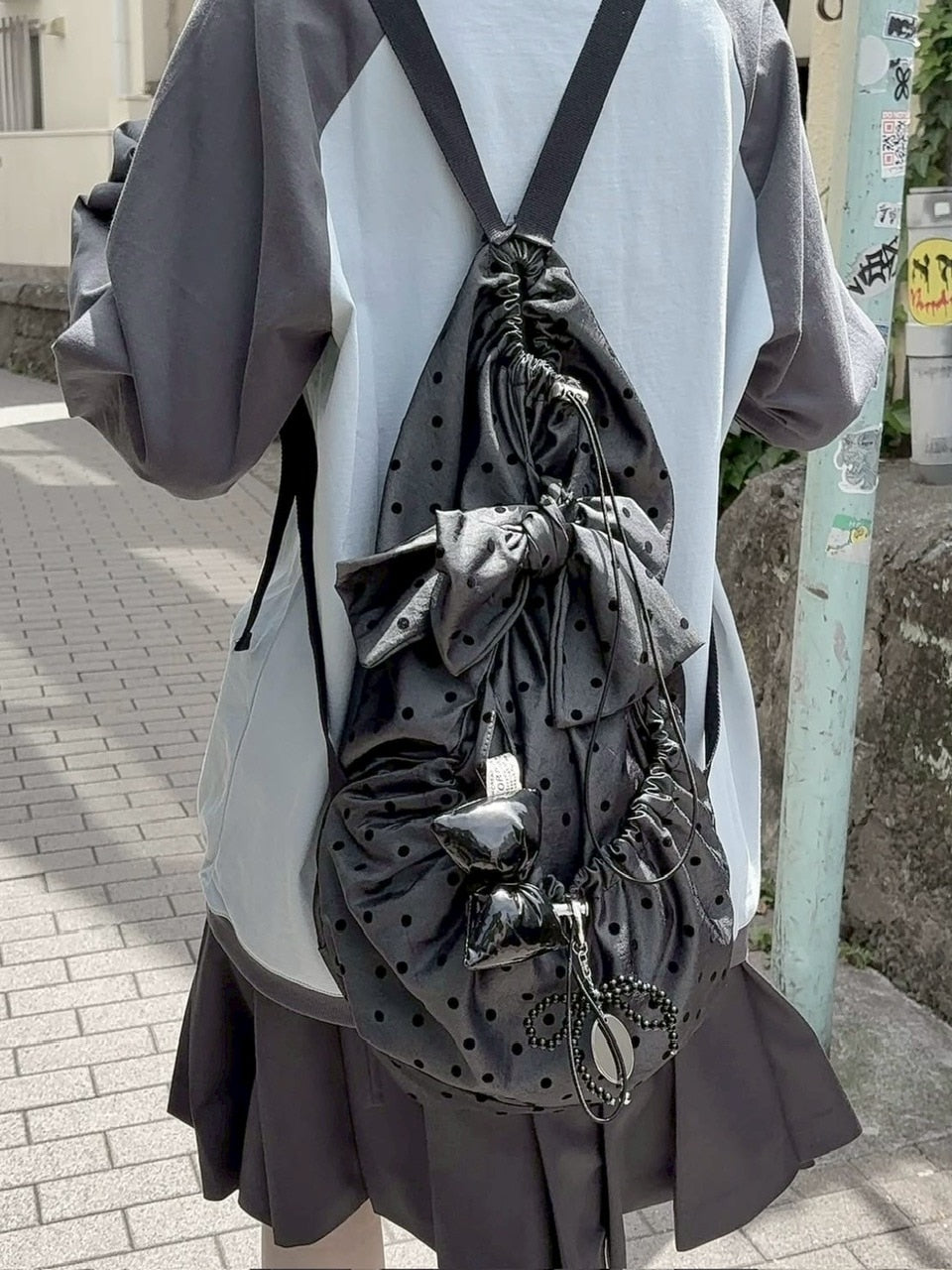 受注制【nmtc +】dot pattern backpack (2color) / 【エヌエムティーシープラス】ドットプリントバッグパック