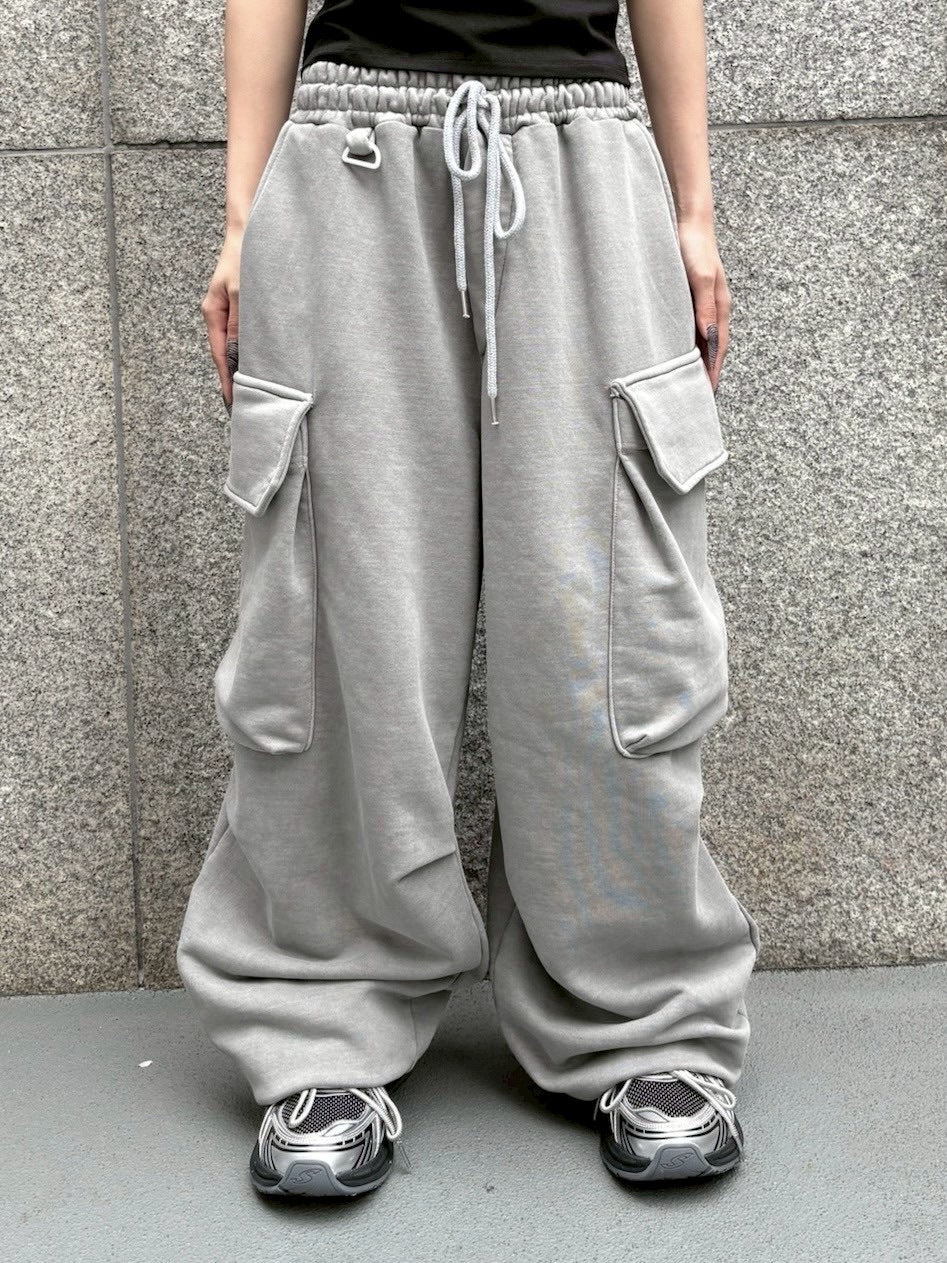 【nmtc +】oversized pigment sweat cargo pants (2color)