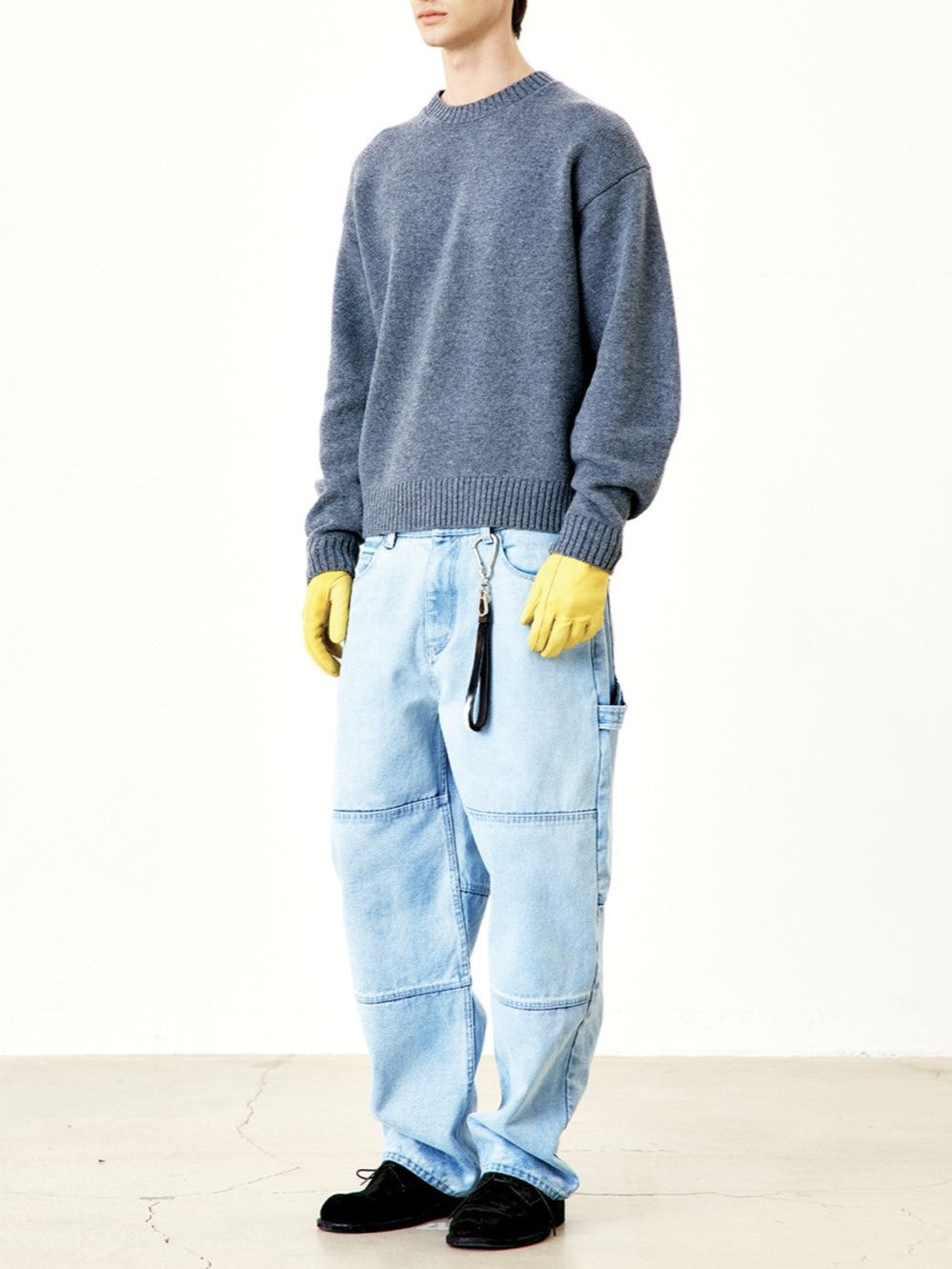 【COOR】WOOL CROPPDO CREWNECK SWEATER