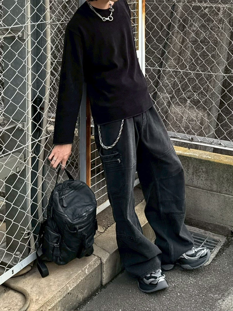 大阪店WEB限定受注制【Chikashitsu +】straight fit carpenter denim pants