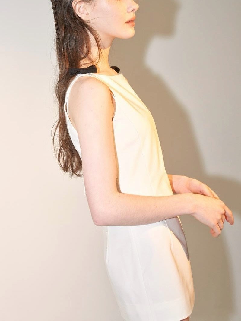 【ODDONEOUT】RIBBON SLEEVELESS ONE PIECE / 【オッドワンアウト】リボンタンクトップワンピース