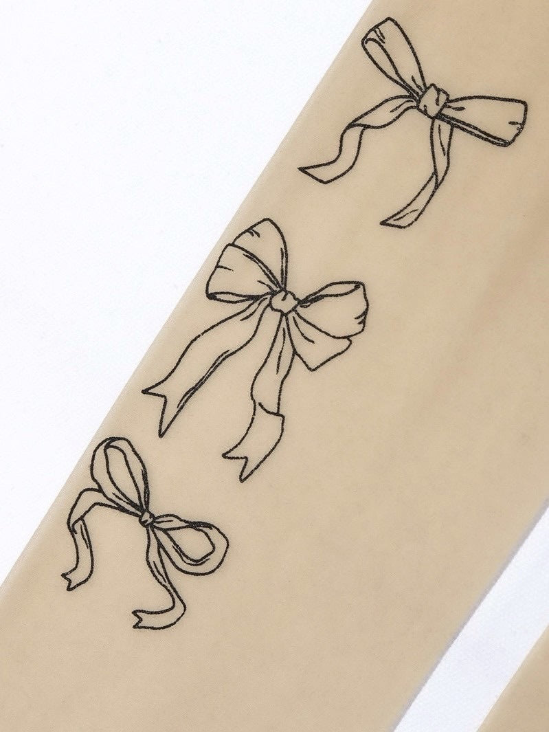【ODDONEOUT】3 RIBBON PRINTED STOCKING