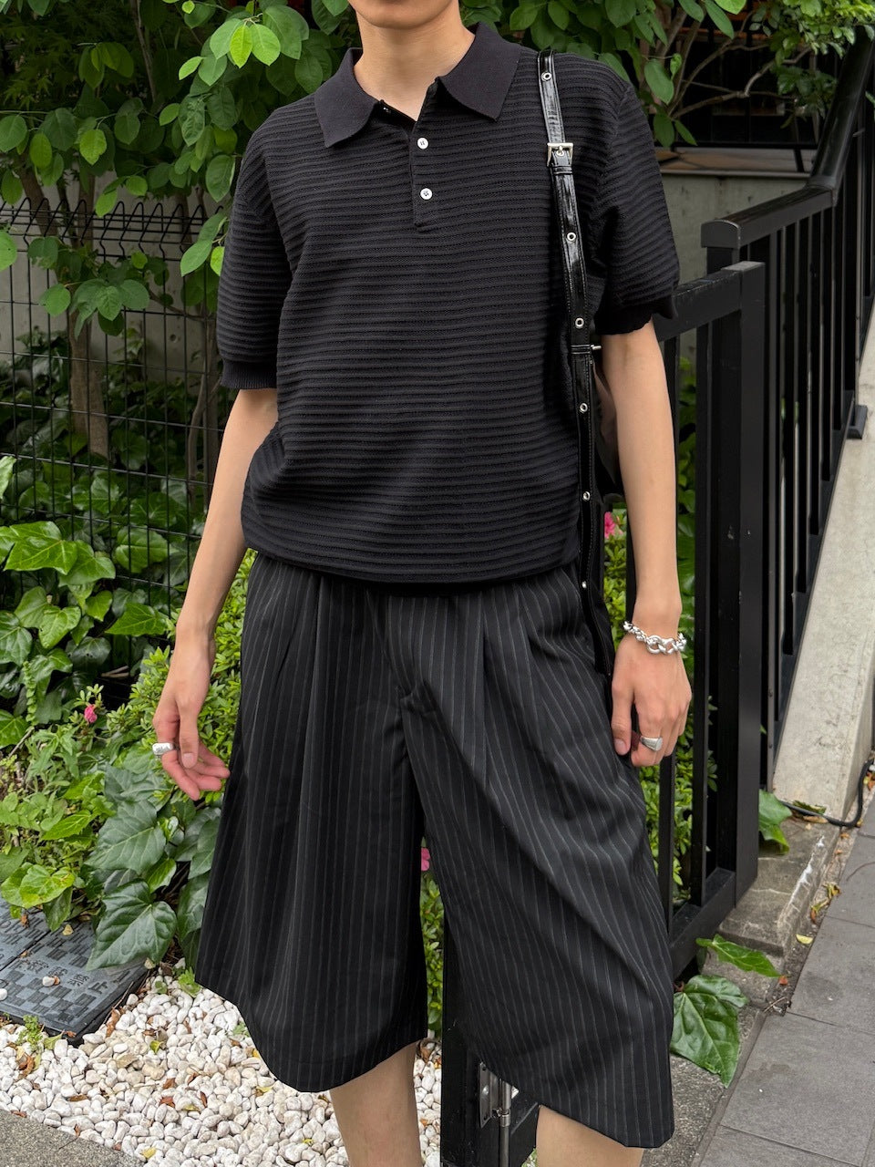 東京店WEB限定受注制【Chikashitsu +】Dry-Touch Rib Knit Polo (2color)