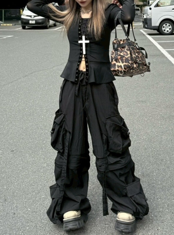 受注制【Never mind the XU】2way nylon cargo pants / 【ネバーマインドザエックスユー】ツーウェイナイロンカーゴパンツ