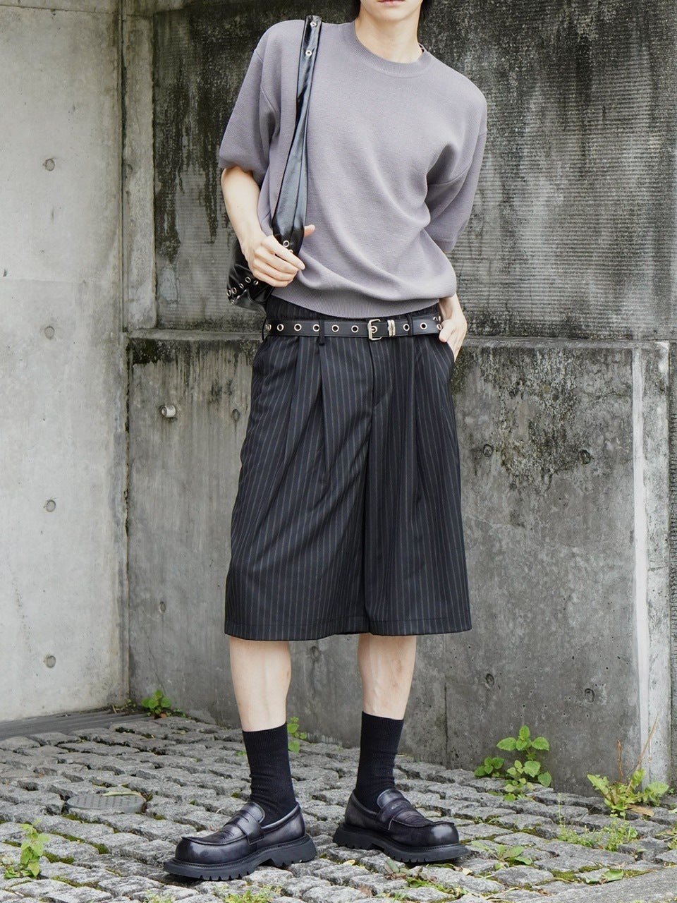 東京店WEB限定受注制【Chikashitsu +】crew neck cotton knit (3color)