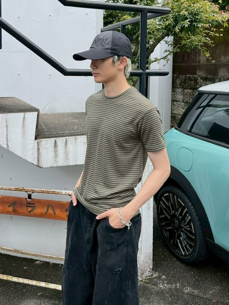 受注制【Chikashitsu +】tight fit border t-shirt (3color) / 【チカシツプラス】タイトフィットボーダー半袖Tシャツ