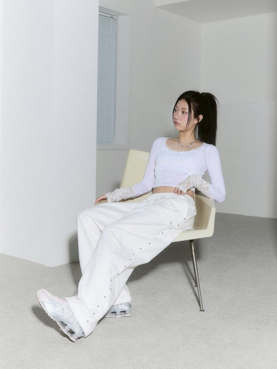 【CHERRYQUIRI】corset stud long sleeve