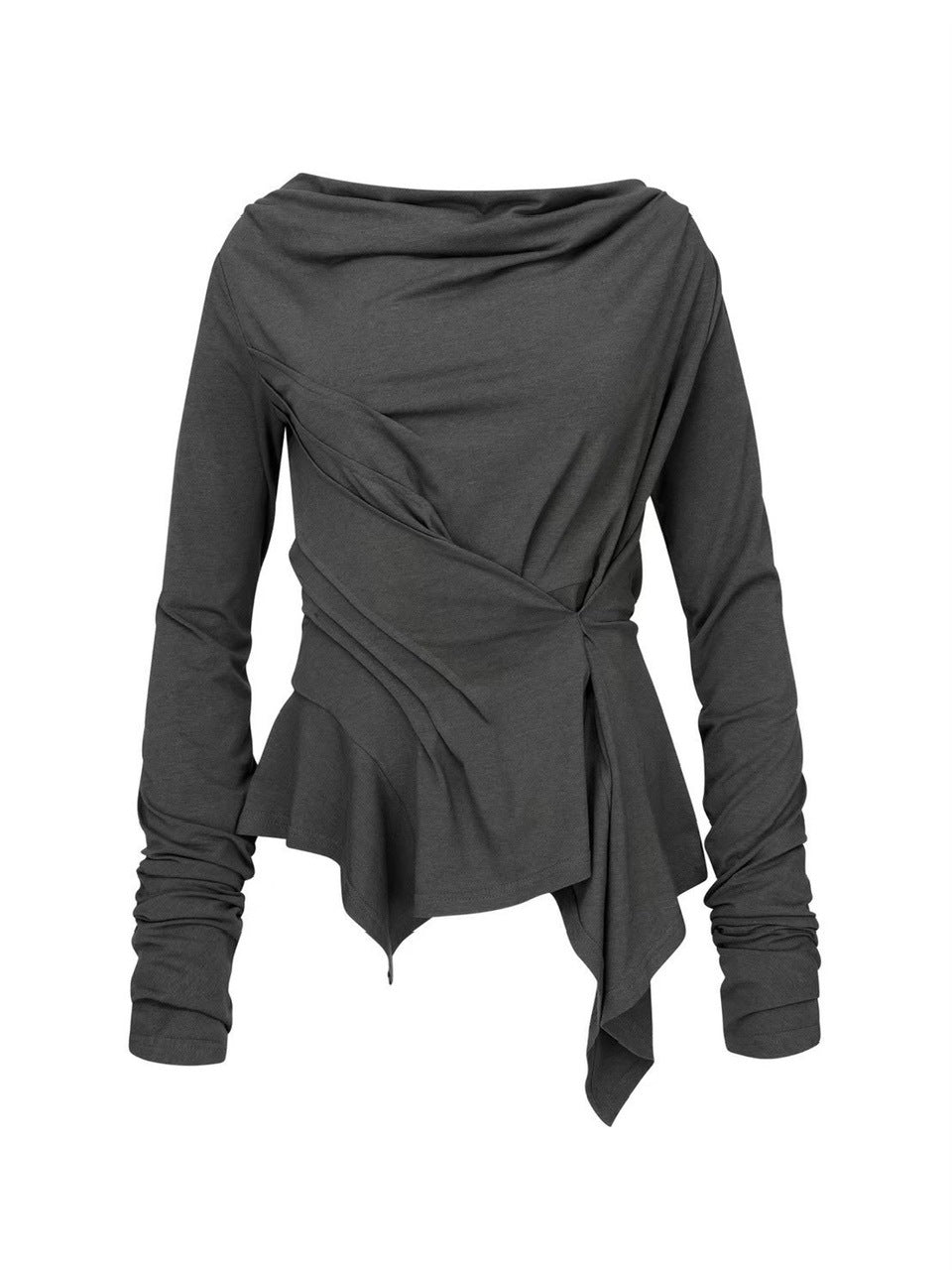 【NACHE】INCLINE DRAPING LONG SLEEVE