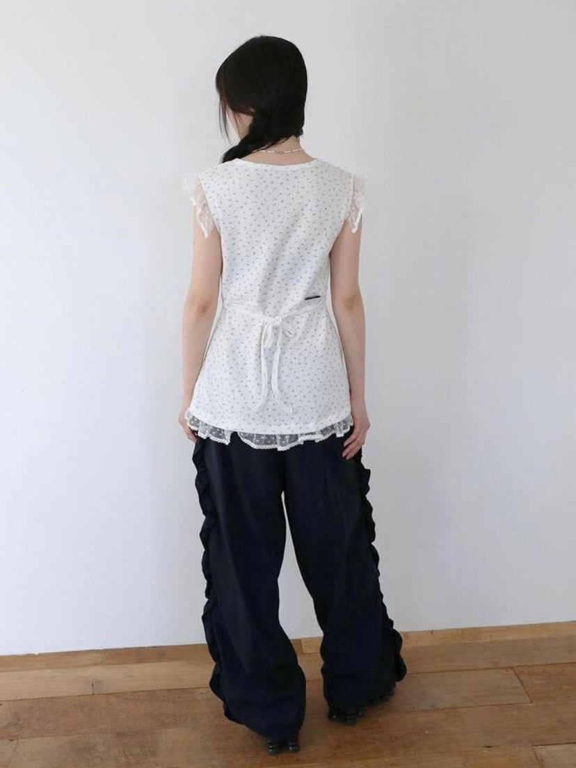 【Uglyshadow】FLOWER LACE SLEEVELESS