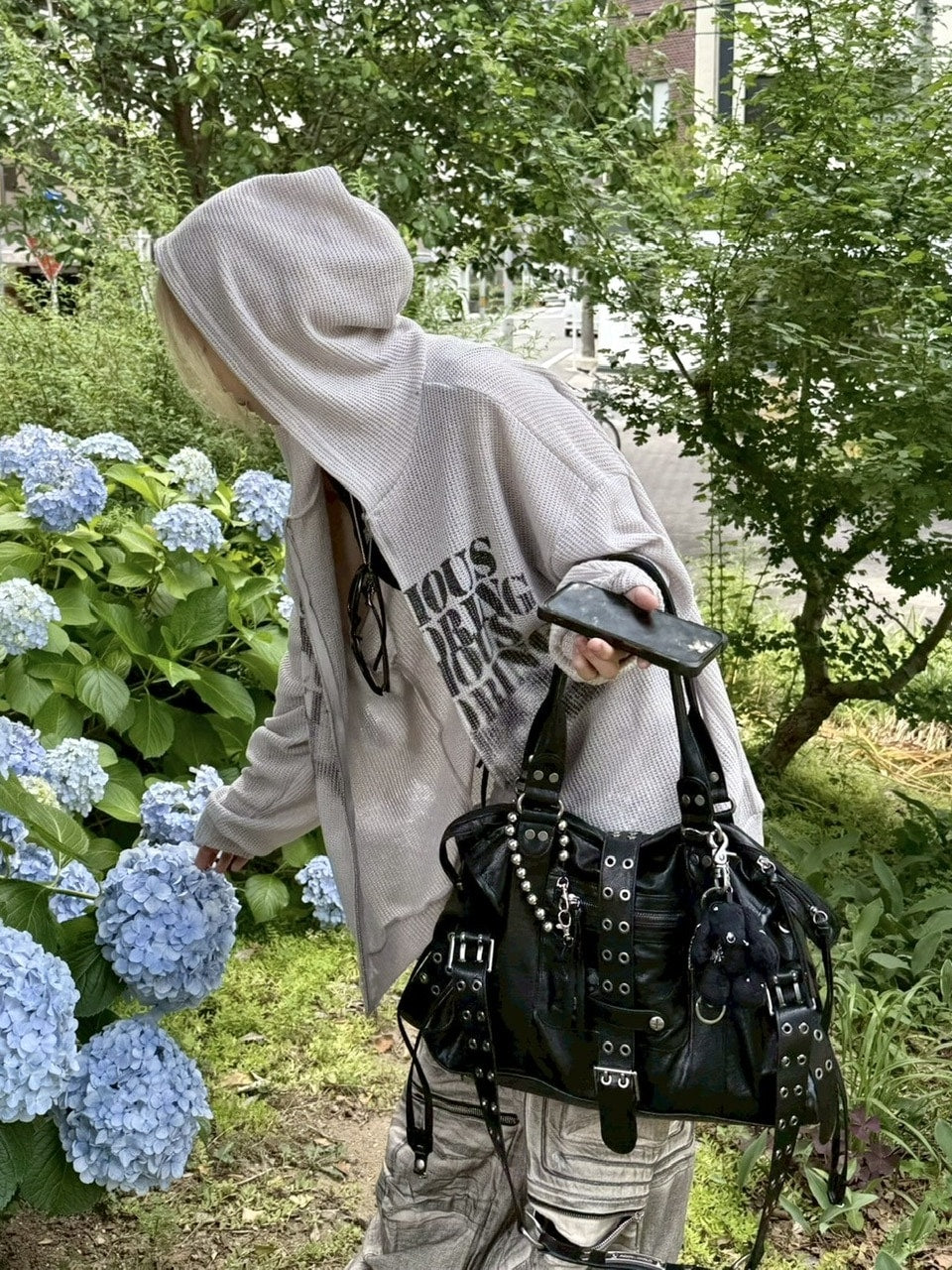 受注制【Never mind the XU】mesh zip up hoodie (3color) / 【ネバーマインドザエックスユー】メッシュジップアップパーカー