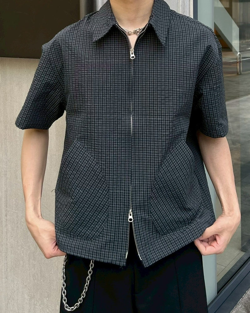 受注制【youll】cropped check shirt jacket (3color)