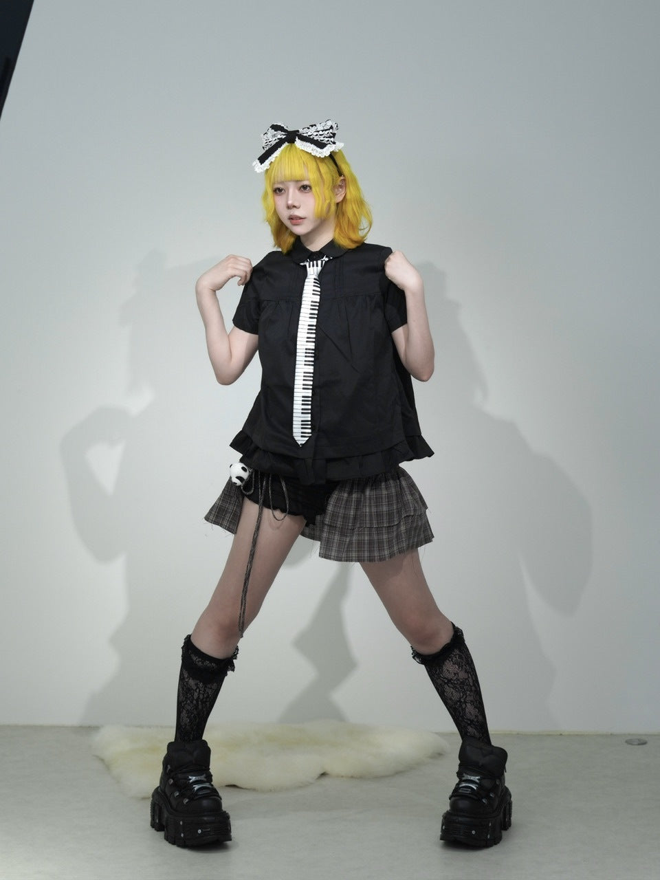 国際配送【Nerd out XU】peplum blouse (2color)