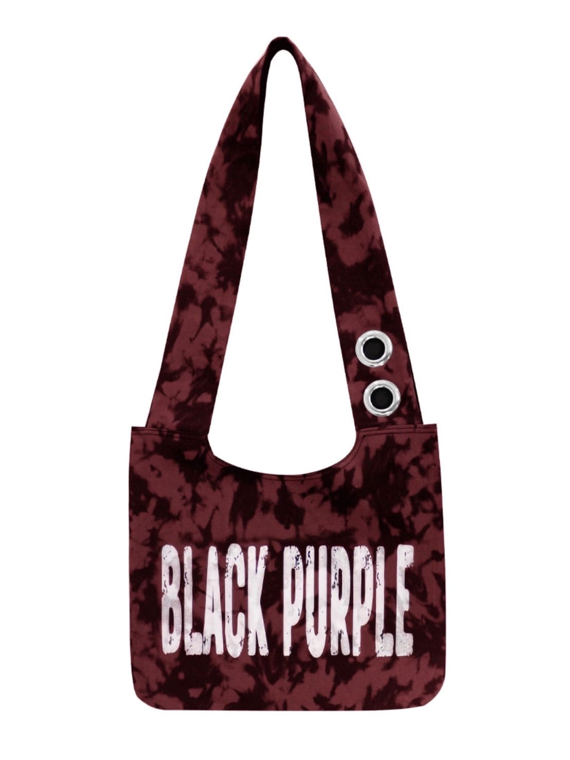 【BLACK PURPLE】Deux-Eyelet Long Handle Bag
