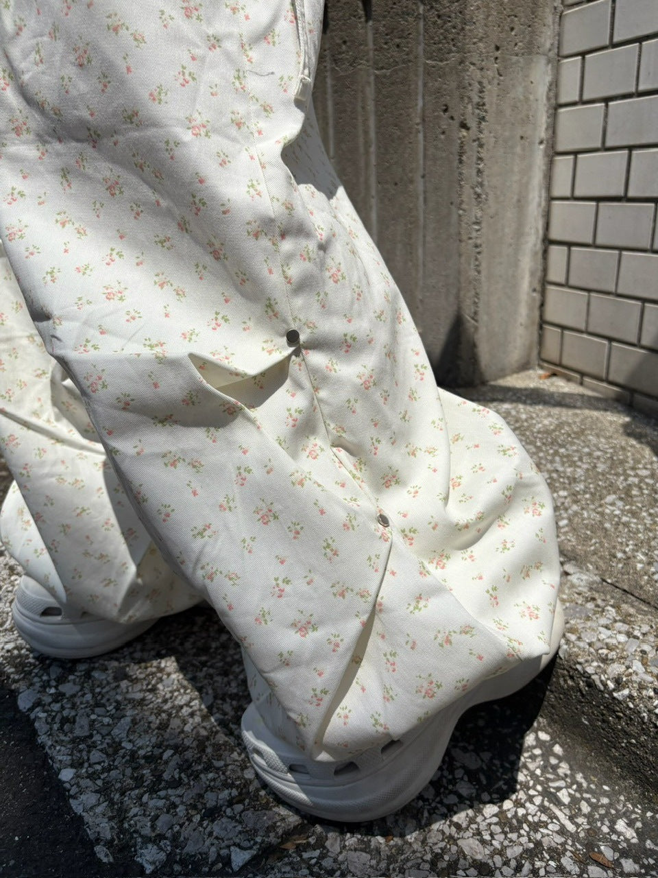 受注制【nmtc +】flower wide layered pants (3color)