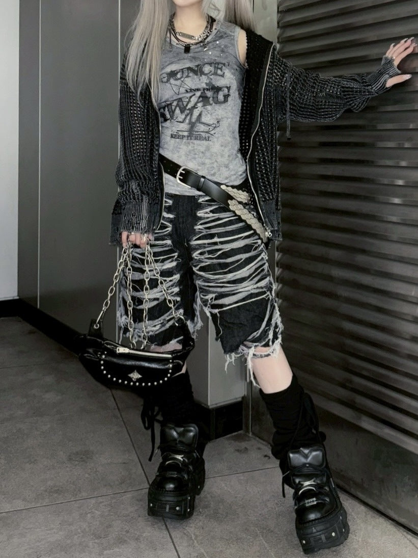 受注制【Never mind the XU】tie-dye paint studs sleeveless (2color) / 【ネバーマインドザエックスユー】タイダイペイントスタッズタンクトップ