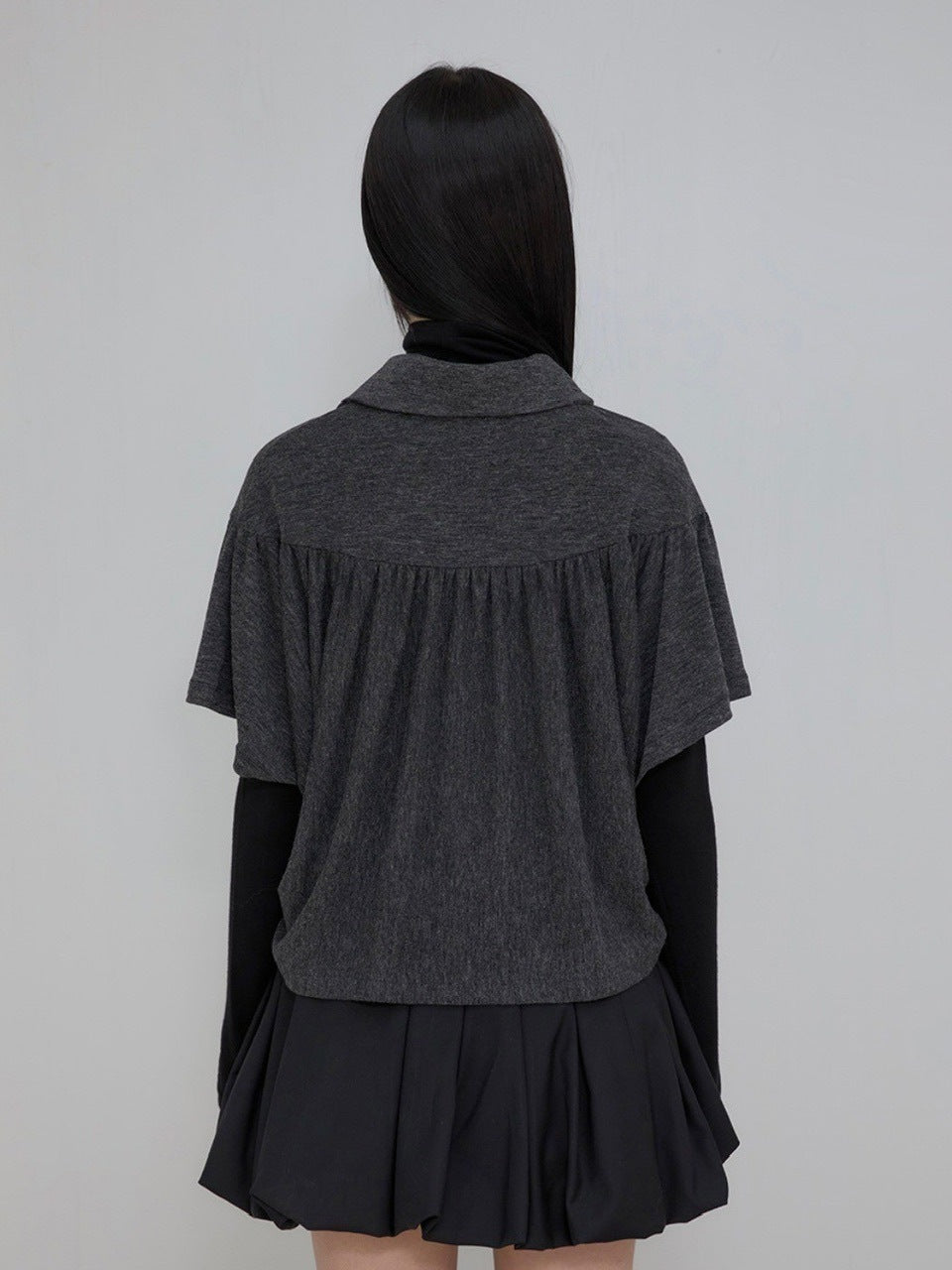 【FLAREUP】Cape Draped Cardigan