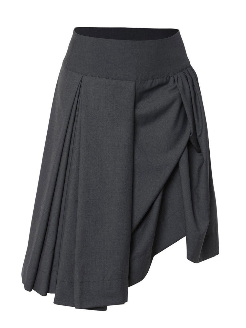 【FLAREUP】Asymmetrical Draped Midi Skirt