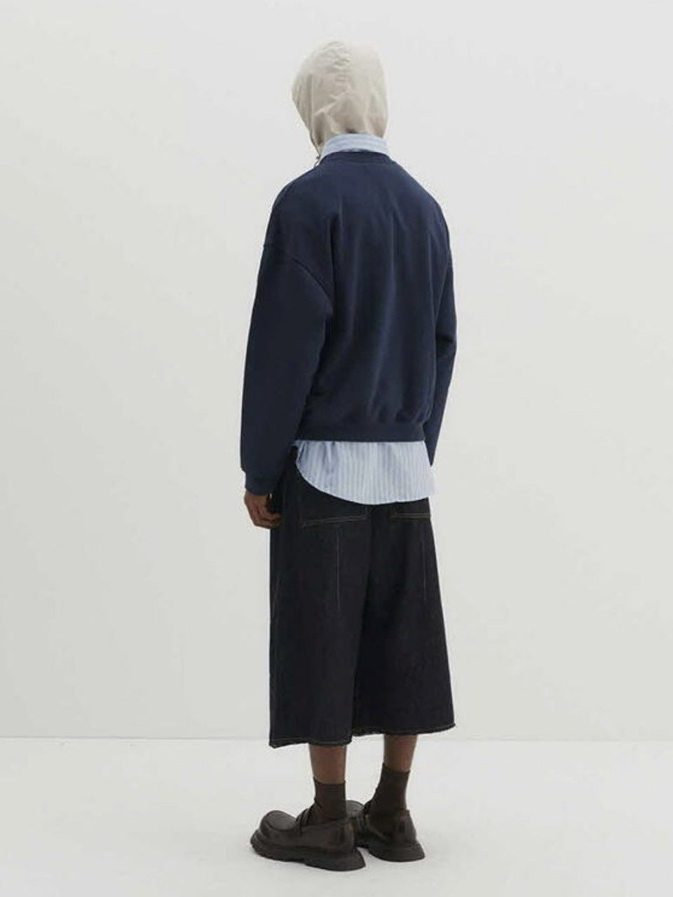 【DNSR】Multi-Dart Bermuda Denim Shorts