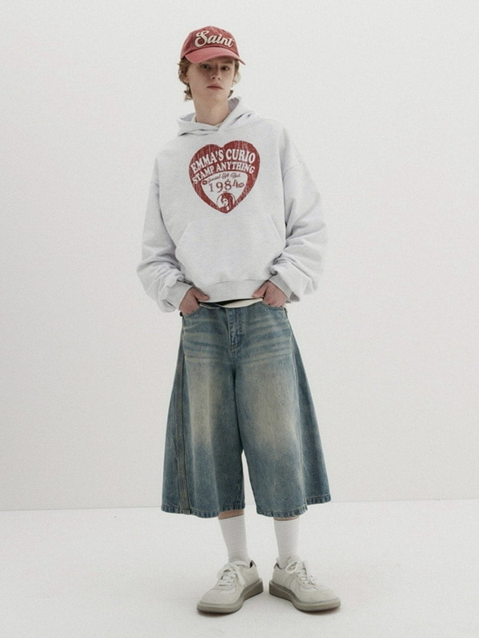 【DNSR】Curved Bermuda Denim Shorts