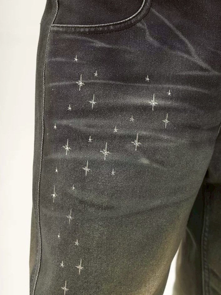 【DND4DES】OCEAN PSYCHEDELIC RHINESTONE JEANS