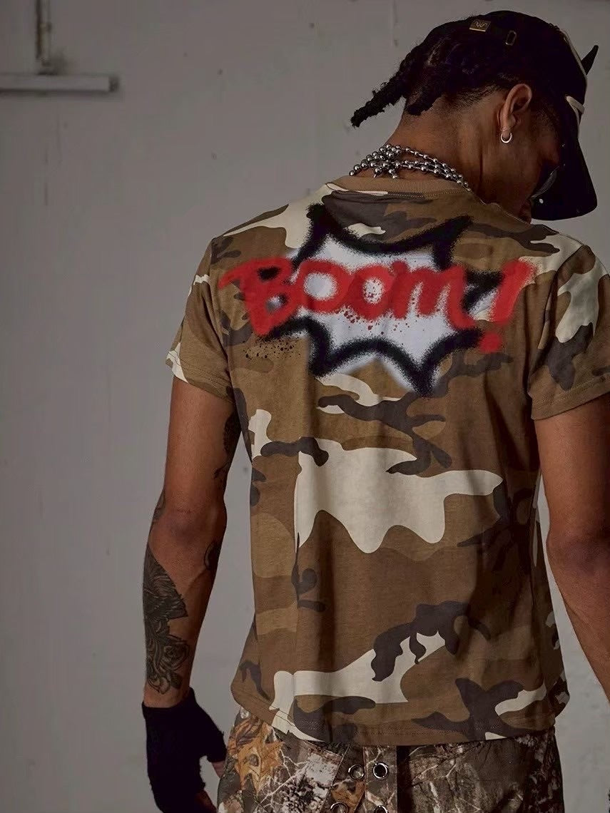 【DND4DES】BOOM! FELIX CAMO GRAFFITI TIGHT T-SHIRT