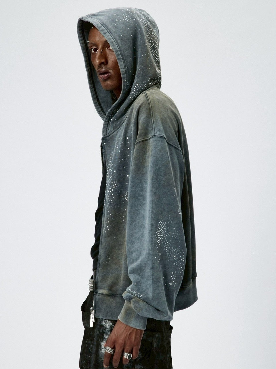 DND4DES】DIAMOND DISTRESSED ZIP-UP HOODIE – PRESSING WEB SHOP