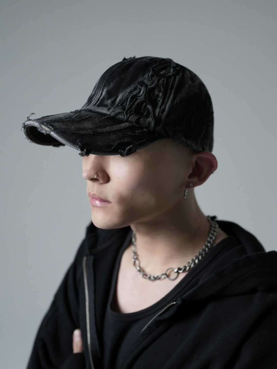 【CHIKASHITSU PLUS HIGH】Overdyed denim cap