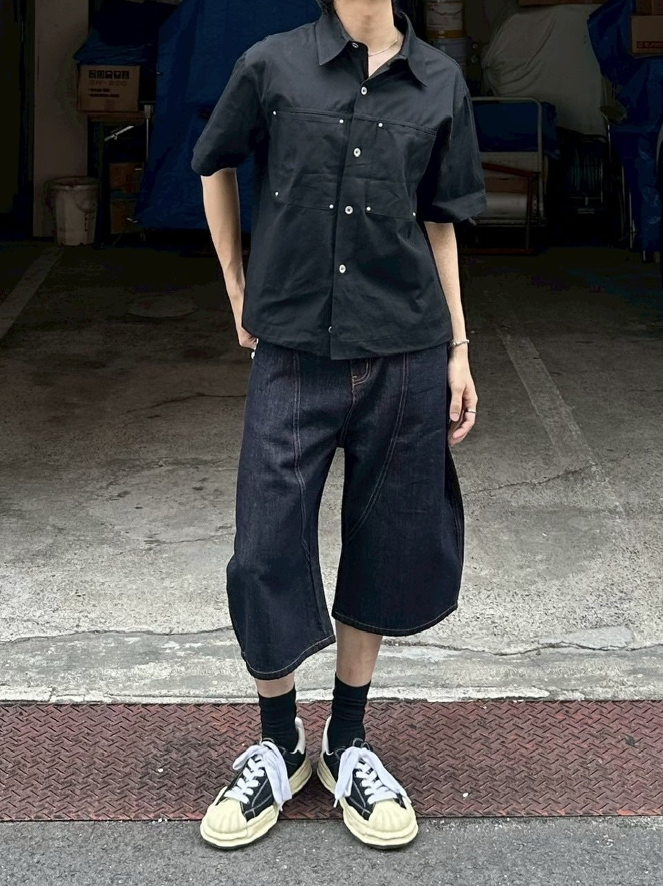 受注制【youll】rib cotton shirt jacket (2color)