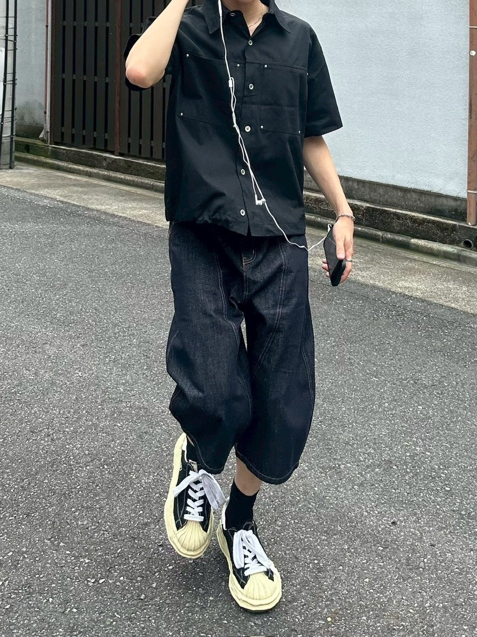 受注制【youll】curve selvedge bermuda denim pants