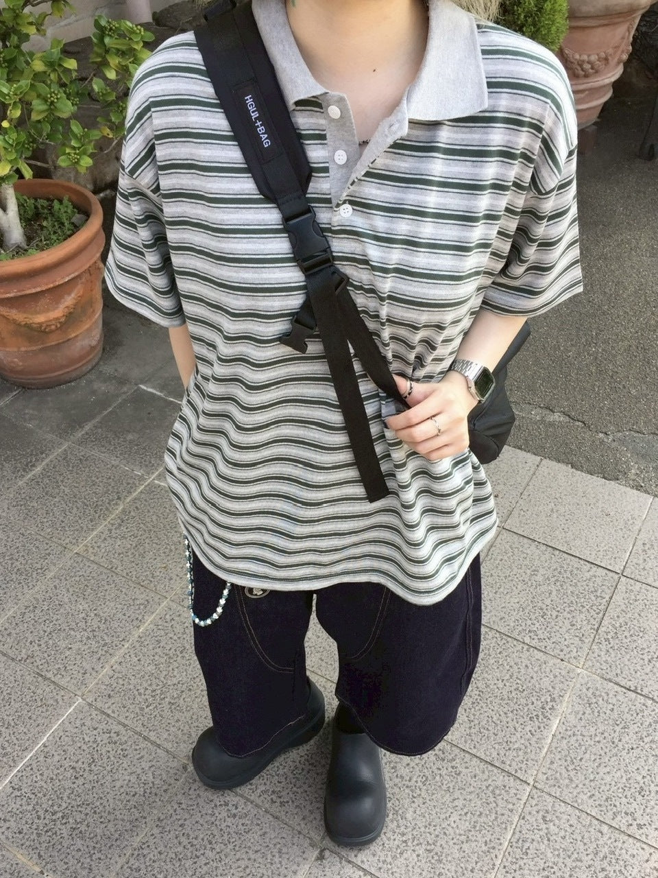 受注制【youll】cozy stripe polo tee (2color)