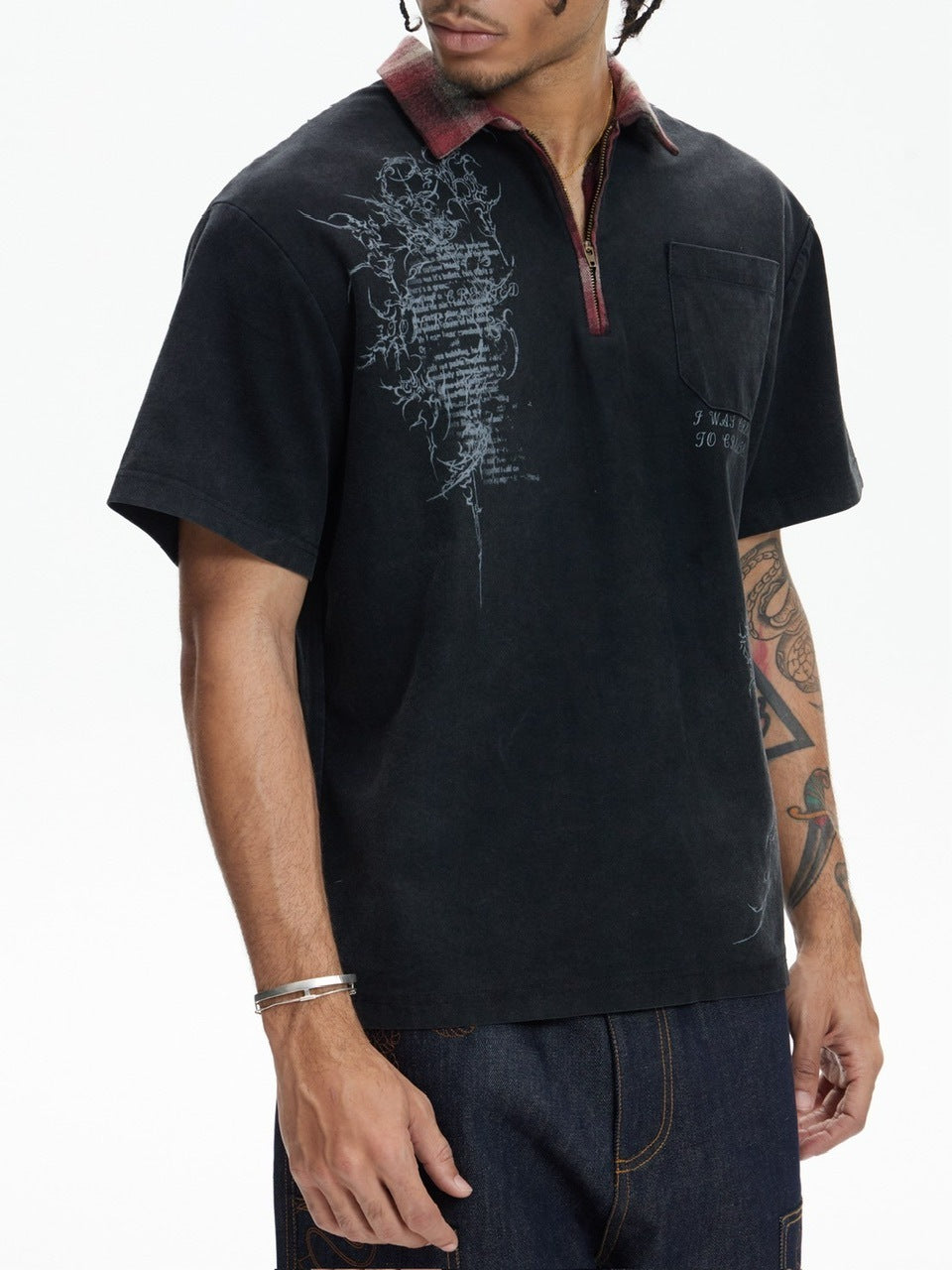 【DND4DES】RUNE ZIP-UP POLO SHIRT