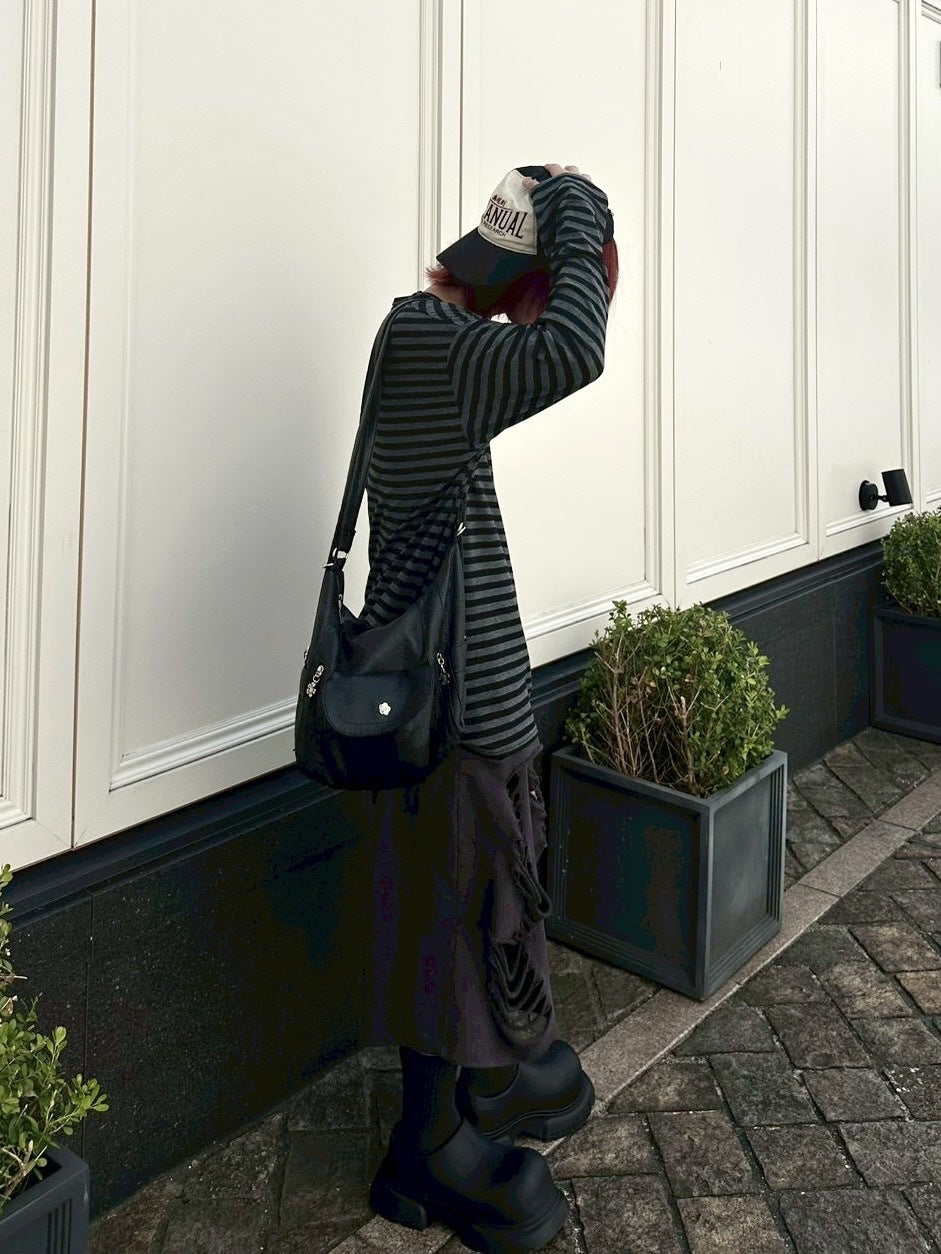 受注制【LUV CODE】damage sweat half pants (3color)