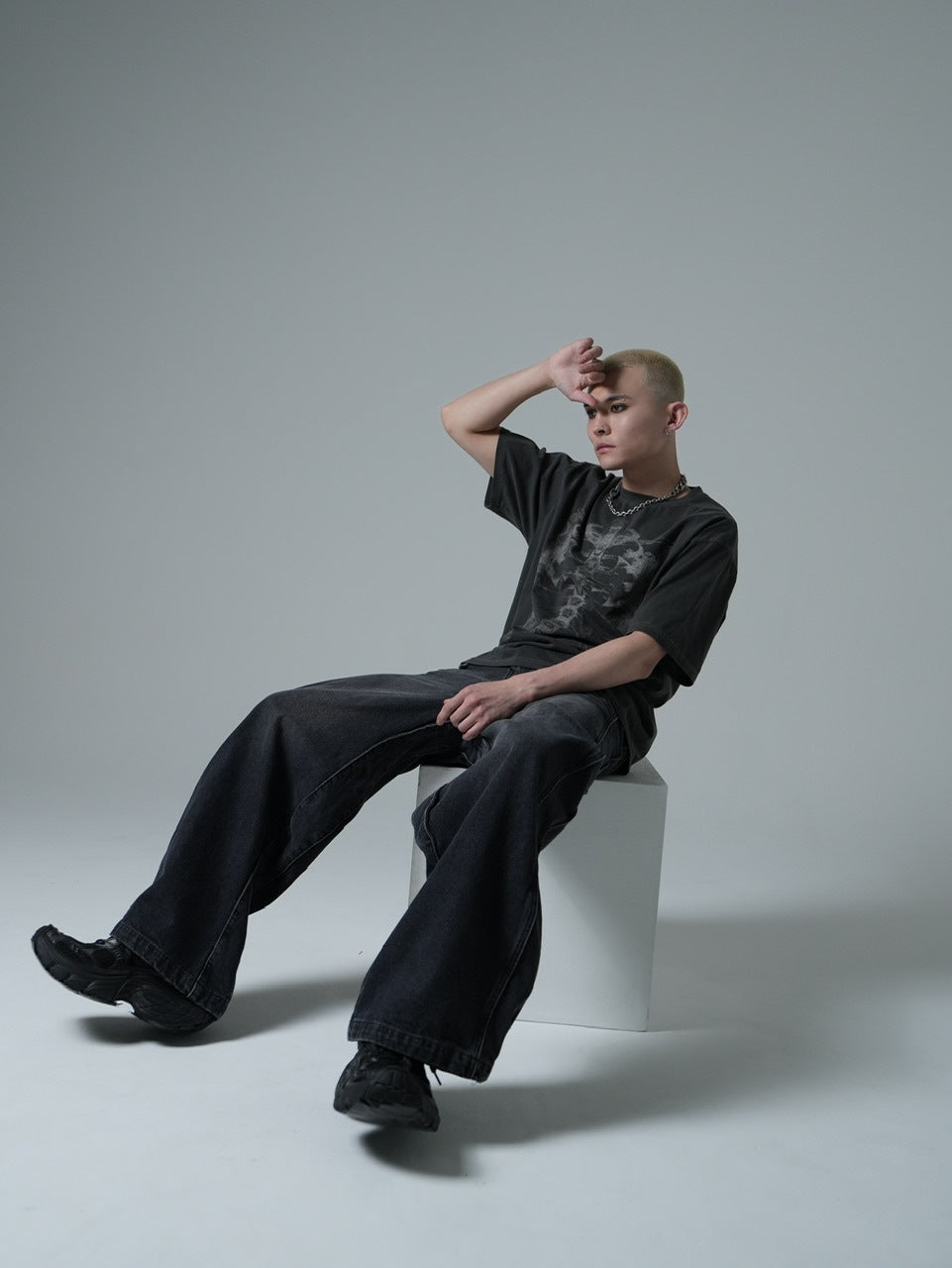 【CHIKASHITSU PLUS HIGH】Dual chain necklace