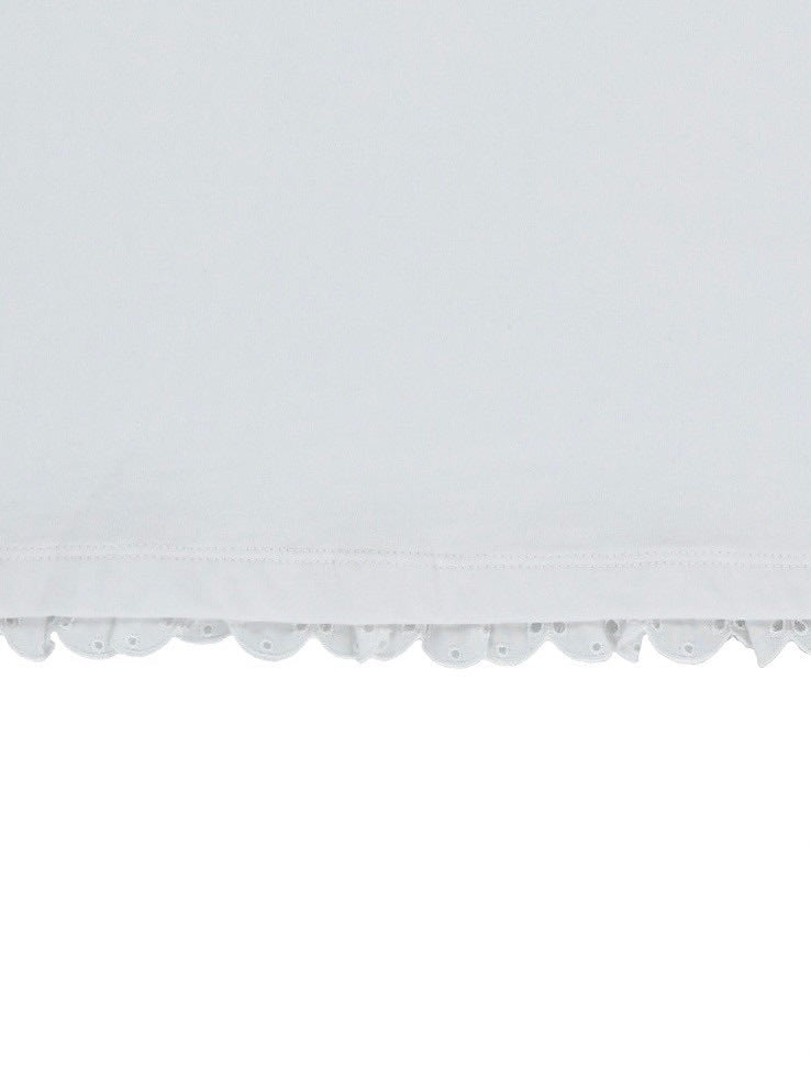 【TUOMIO】MESH LAYERED LACE T-SHIRT / 【トゥオミオ】メッシュレイヤードレース半袖Tシャツ