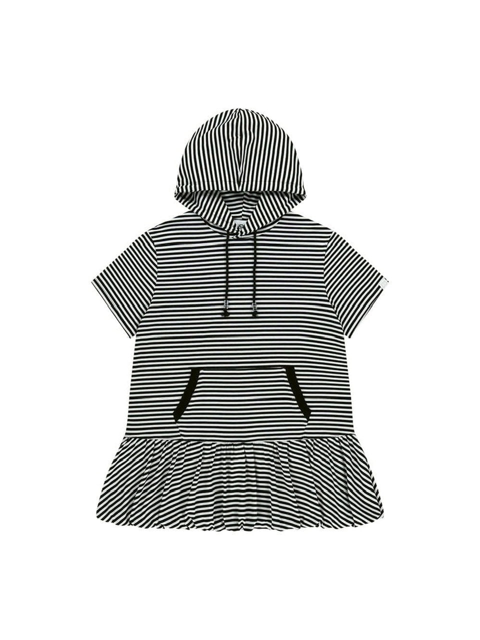 【TUOMIO】STRIPE BALLOON HOOD DRESS / 【トゥオミオ】ストライプバルーンフードワンピース
